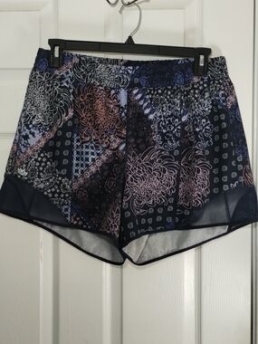 Plus Size Maurices InMotion Navy/Pink Floral Athletic Running Shorts